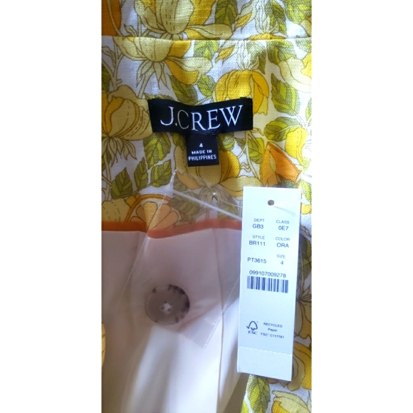 8. J.Crew Helena linen blazer in limone print - Picture 11 of 11